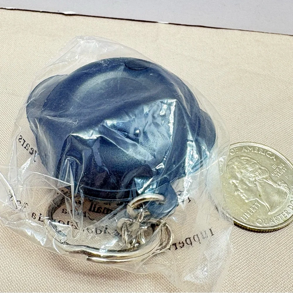 Tupperware Heat N Serve Silver Blue Keychain Accessory